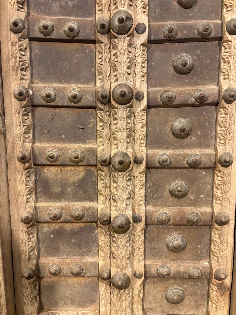 Antique Hand-Carved Shekhawati Window: Rustic Indian Wall Decor
