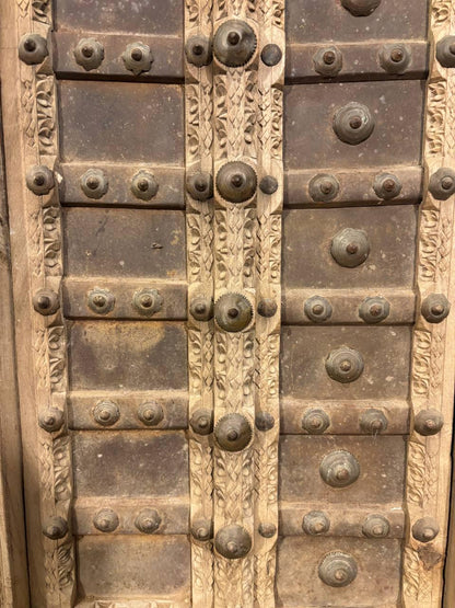 Antique Hand-Carved Shekhawati Window: Rustic Indian Wall Decor