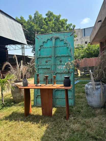 Handcrafted Solid Wood Folding Table: Rustic Console, Hallway Decor