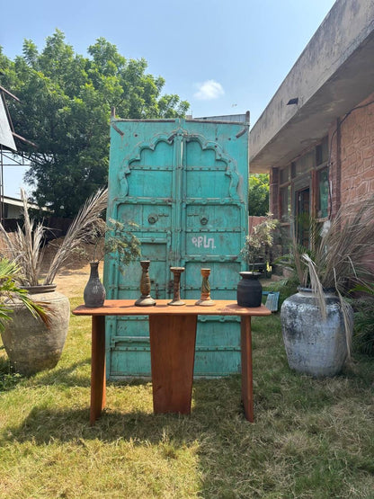 Handcrafted Solid Wood Folding Table: Rustic Console, Hallway Decor