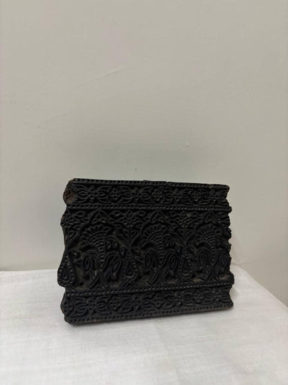 Antique Hand-Carved Indian Textile Printing Block – Mughal Rajput Pattern