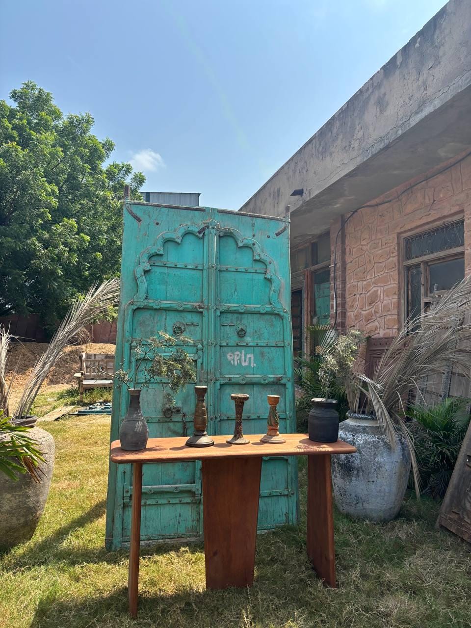 Handcrafted Solid Wood Folding Table: Rustic Console, Hallway Decor