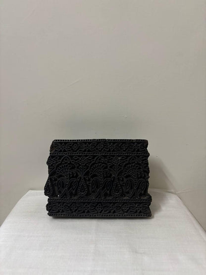 Antique Hand-Carved Indian Textile Printing Block – Mughal Rajput Pattern
