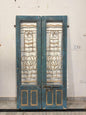 Carved Teak Wood Indian Door: Rustic Bohemian Decor (183x108x6 cm)