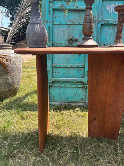 Handcrafted Solid Wood Folding Table: Rustic Console, Hallway Decor