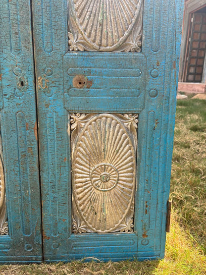 Handcrafted Wooden Sunburst Window – Rustic Farmhouse Wall Decor