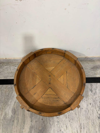 Handmade Indian Chowki Table: Carved Wood Bajot, Bohemian Decor